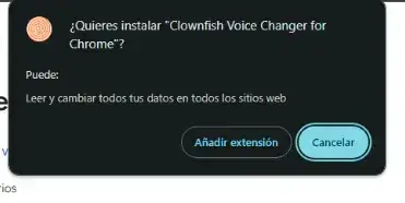 Pinning the Clownfish Voice Changer browser extension to the Chrome toolbar for easy access