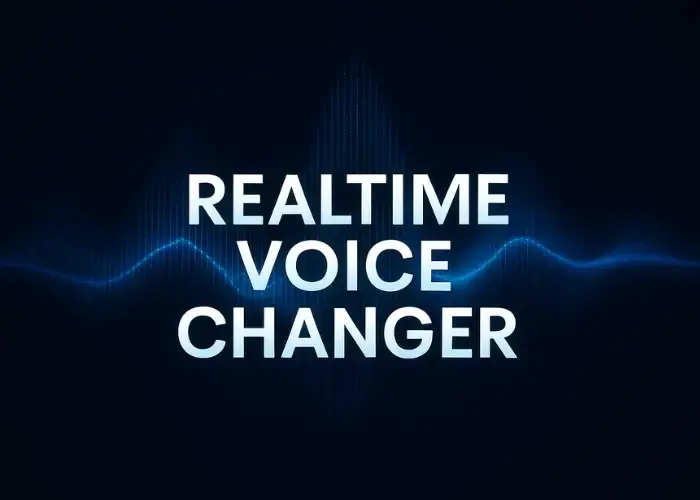 Illustration of real-time voice changer technology transforming sound waves